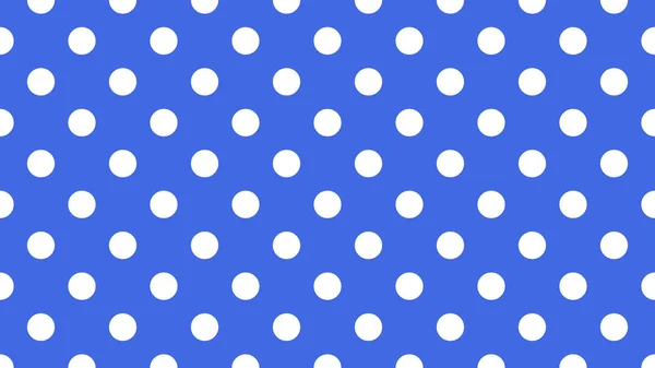 White Colour Polka Dots Pattern Royal Blue Useful Background — Stock Vector