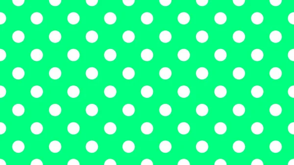 Bílá Barva Polka Tečky Vzor Jaře Zelená Užitečné Jako Pozadí — Stockový vektor