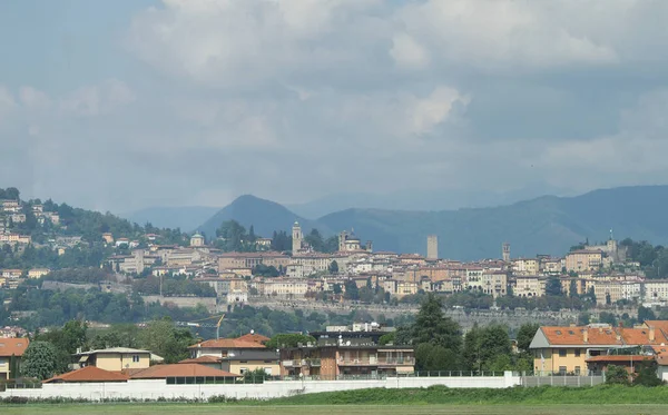 Citta Alta Tłumaczenie Górne Miasto Bergamo Włochy — Zdjęcie stockowe