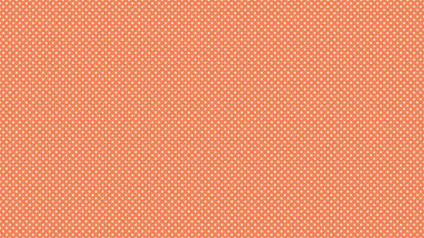 Білий Колір Горошок Візерунок Над Кораловим Апельсином Корисний Фон — стоковий вектор
