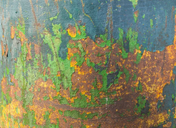 背景として有用な工業スタイルの緑と茶色の錆びた鋼の質感 — ストック写真