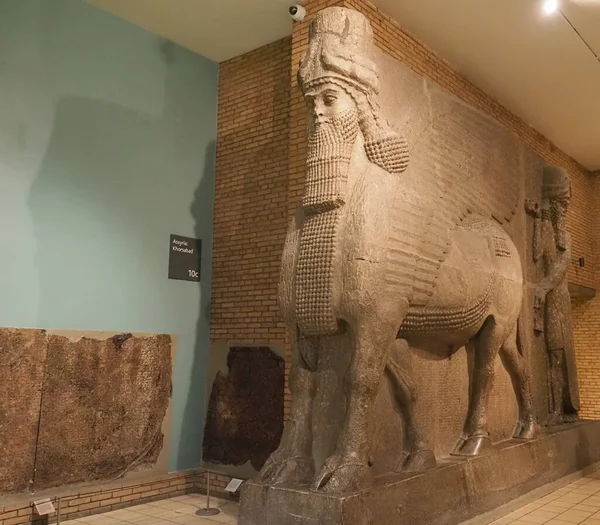 Circa October 2022 Assyrian Winged Sons Palace Sargon British Museum — 스톡 사진