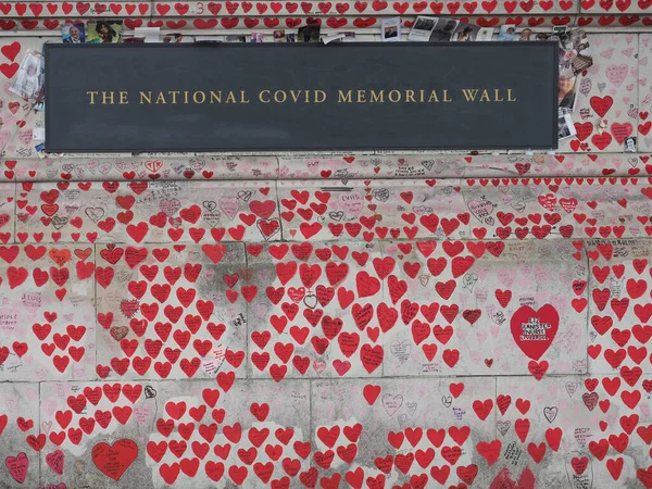London Circa October 2022 National Covid Memorial Wall — Stock fotografie