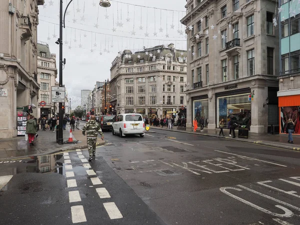 stock image LONDON, UK - CIRCA OCTOBER 2022: People in Oxford Street