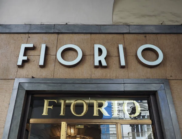 Turin Italy Circa September 2022 Historical Cafe Fiorio Dibuka Tahun — Stok Foto