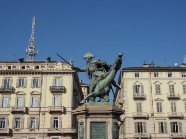 Ferdinando di Savoia monument by sculptor Alfonso Balzico circa 1866 in Turin, Italy