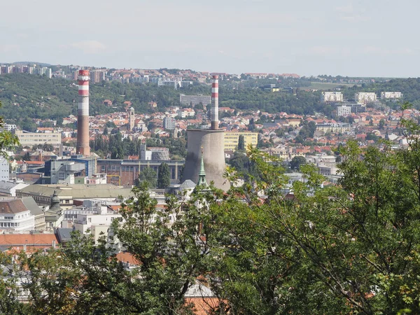 Вид Воздуха Город Брно Чехия — стоковое фото
