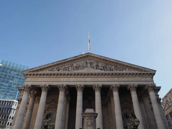 Het Royal Exchange Gebouw Londen Verenigd Koninkrijk — Stockfoto