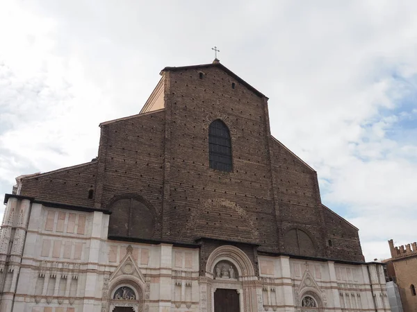 San Petronio Översättning Sankt Petronius Kyrka Piazza Maggiore Bologna Italien — Stockfoto