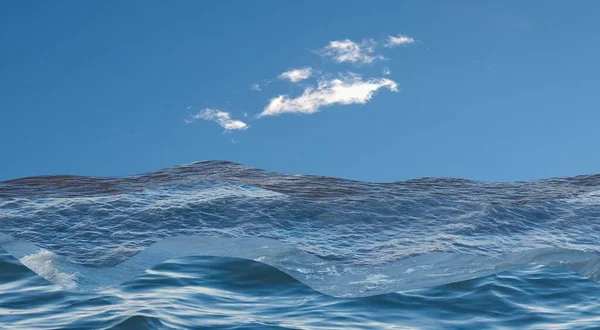 Blue Sea Waves Collage Illustration Useful Background — Stock Photo, Image