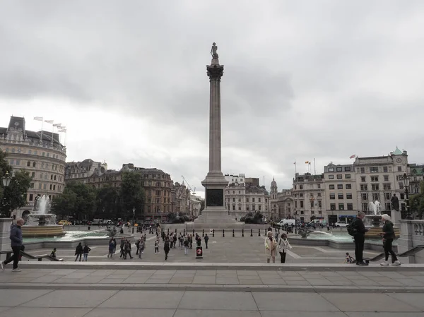 Circa October 2022 Trafalgar Square Nelson Column Fountains — 图库照片