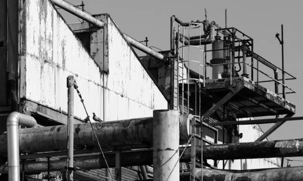 Przemysłowych Ruin Starej Opuszczonej Fabryce — Zdjęcie stockowe