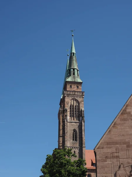 Святой Лаврентий Лютеранская Церковь Нюрнберге Германия — стоковое фото