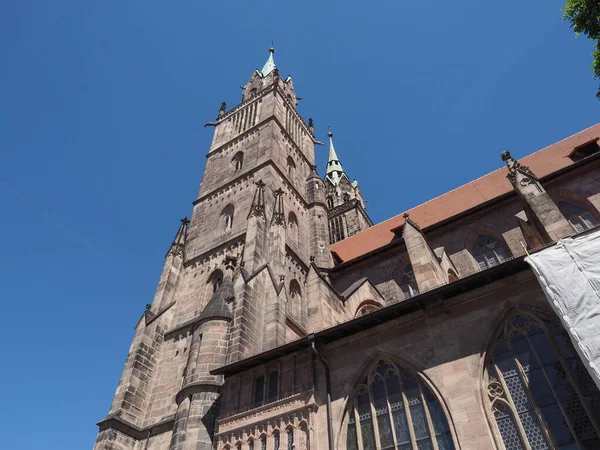 Lorenz Tradução Lawrence Igreja Luterana Evangélica Nuernberg Alemanha — Fotografia de Stock