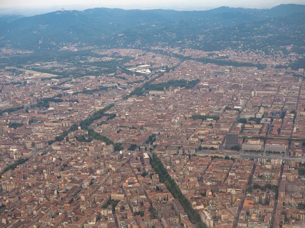 Vista Aérea Ciudad Turín Italia —  Fotos de Stock