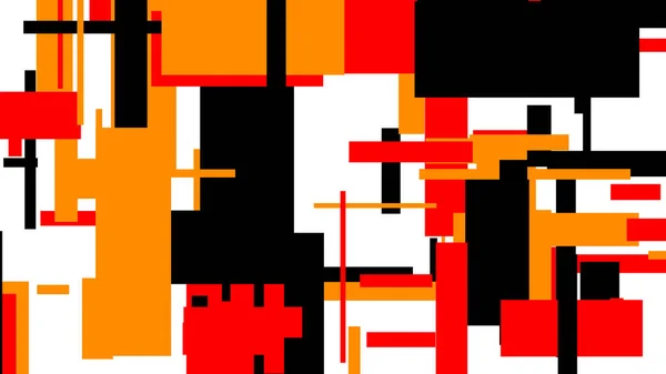 Κόκκινο Μαύρο Πορτοκαλί Σχήματα Μοτίβο Πάνω Από Λευκό Χρήσιμο Φόντο — Φωτογραφία Αρχείου