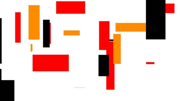 Kırmızı Siyah Turuncu Şekiller Beyaz Üzerinde Bir Arkaplan Olarak Kullanışlı — Stok fotoğraf