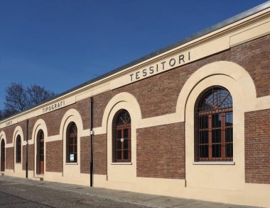 La Certosa former mental hospital craft laboratories in Collegno, Italy. Sarti, tipografi, tessitori translation tailors, printers, weavers