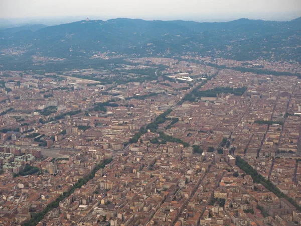 Vue Aérienne Ville Turin Italie — Photo
