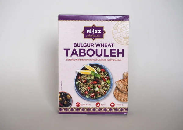 stock image LONDON, UK - CIRCA MARCH 2023: Packet of Alfez authentic bulgur wheat tabouleh mediterranean salad with mint parsley and lemon