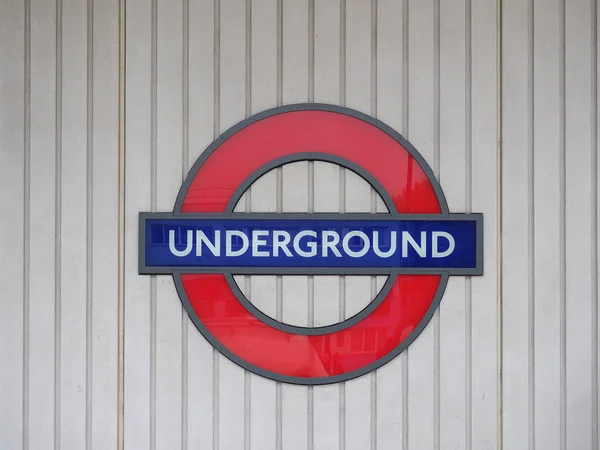 London Circa October 2022 Underground Roundel Sign — Stock Photo, Image