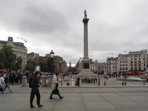 Londres Reino Unido Circa Outubro 2022 Trafalgar Square Com Coluna — Fotografia de Stock