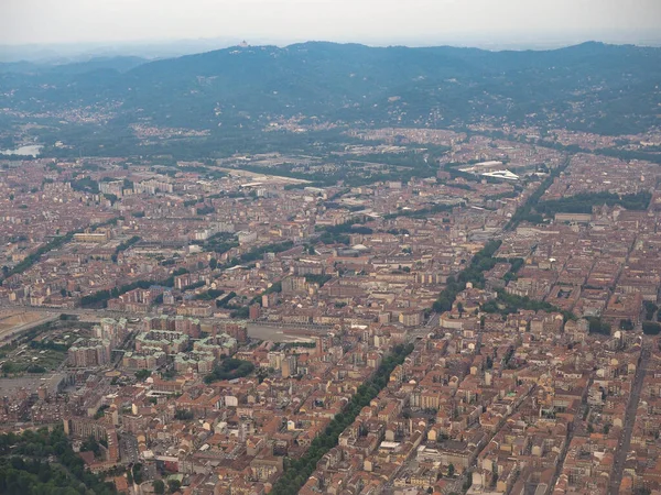 Vista Aérea Ciudad Turín Italia —  Fotos de Stock