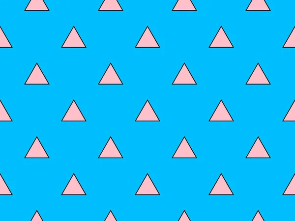 Rosa Färg Trianglar Mönster Över Djup Himmel Blå Användbar Som — Stock vektor