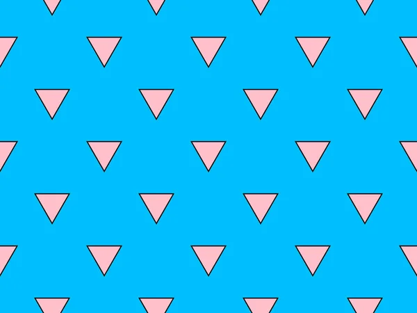 Rosa Färg Trianglar Mönster Över Djup Himmel Blå Användbar Som — Stock vektor