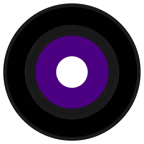 Аналоговый Носитель Виниловой Пластинки Индиго Фиолетовым Лейблом — стоковое фото