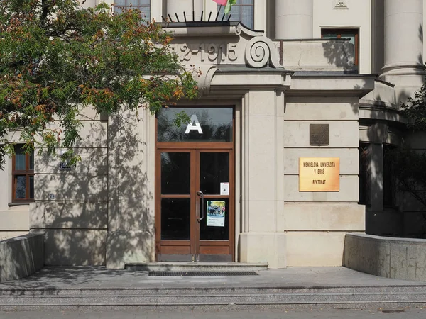 Brno République Tchèque Circa Septembre 2022 Mendelova Univerzita Translation Université — Photo