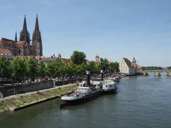 Regensburg Allemagne Circa Juin 2022 Vue Sur Danube — Photo