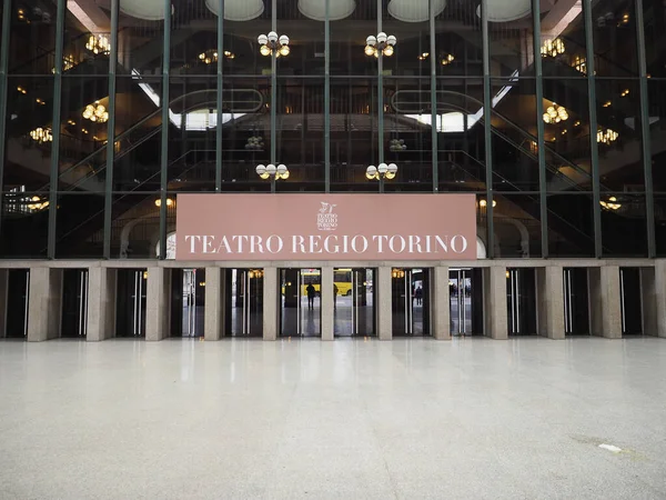 Turín Italia Circa Abril 2023 Traducción Teatro Regio Teatro Real — Foto de Stock