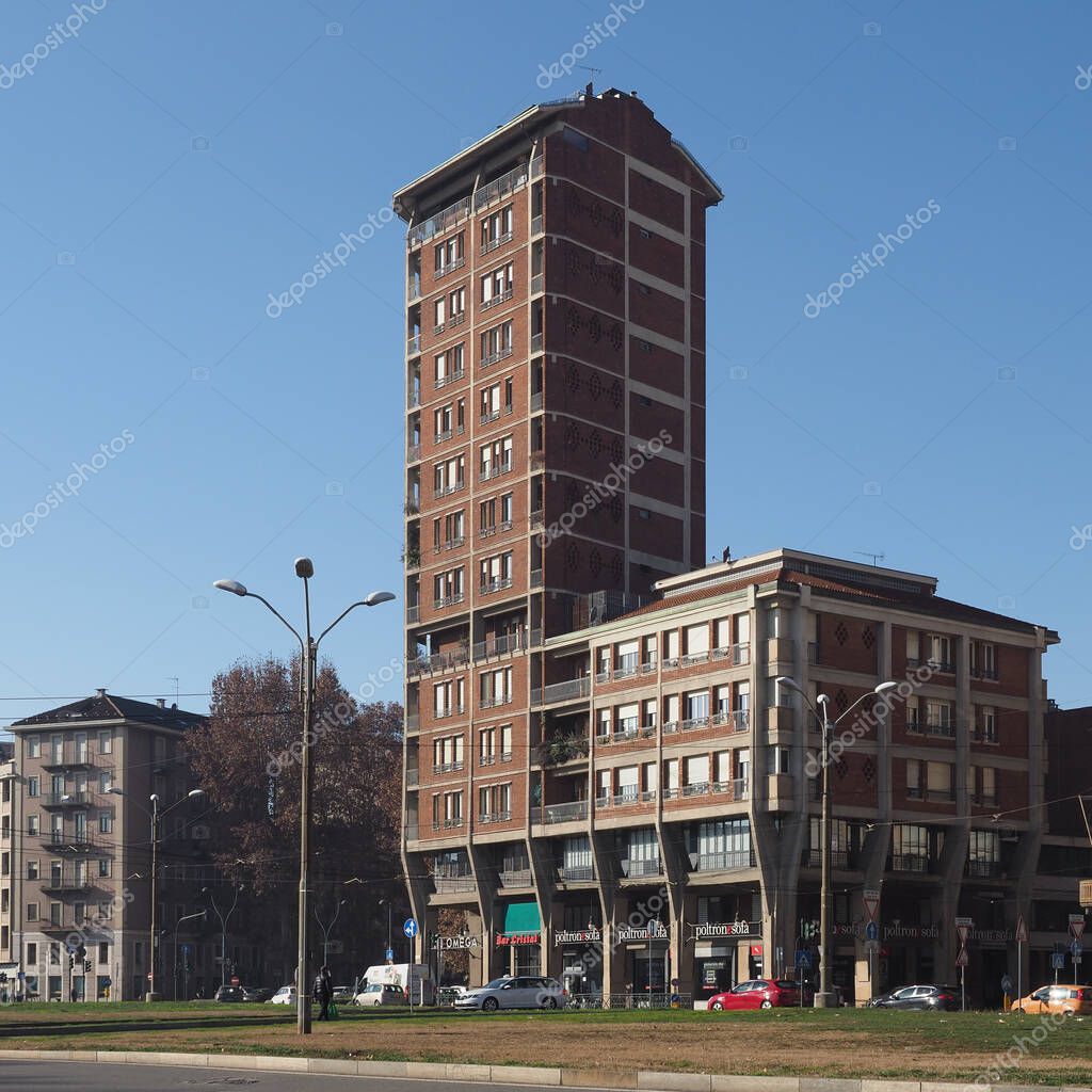 TURIN, ITALY CIRCA JANUARY 2023 BBPR tower designed by BBPR