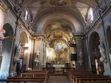 COLLEGNO, ITALY - CIRCA JANUARY 2023: San Lorenzo translation Saint Lawrence church formerly San Pietro translation Saint Peter
