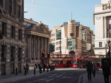 LONDON, İngiltere - CIRCA ECTOBER 2022: Londra 'da James Stirling tarafından tasarlanan 1 Numaralı Kümes hayvanları Binası