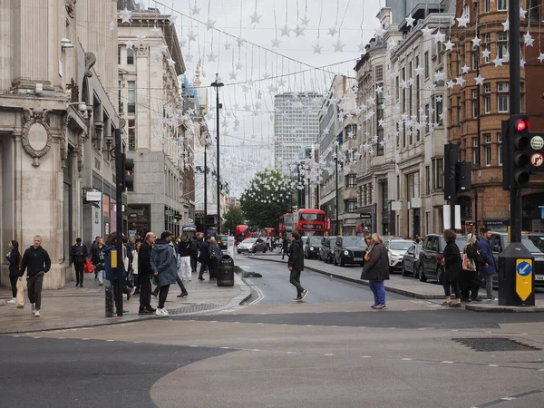 London Storbritannien Circa October 2022 Människor Oxford Street — Stockfoto