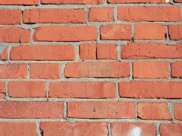 Kırmızı Tuğla Duvar Arka Plan Olarak Kullanışlı — Stok fotoğraf