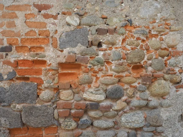 Kırmızı Tuğlalar Taş Duvarlar Arka Plan Olarak Kullanışlı — Stok fotoğraf