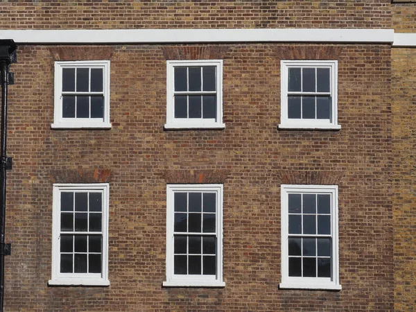 Традиционный Британский Фасад Лондоне Великобритания — стоковое фото