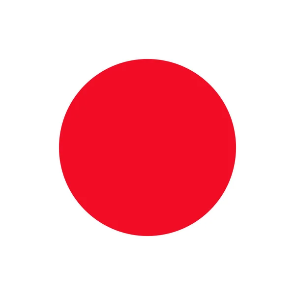 Ronda Bandera Nacional Japón Asia — Vector de stock