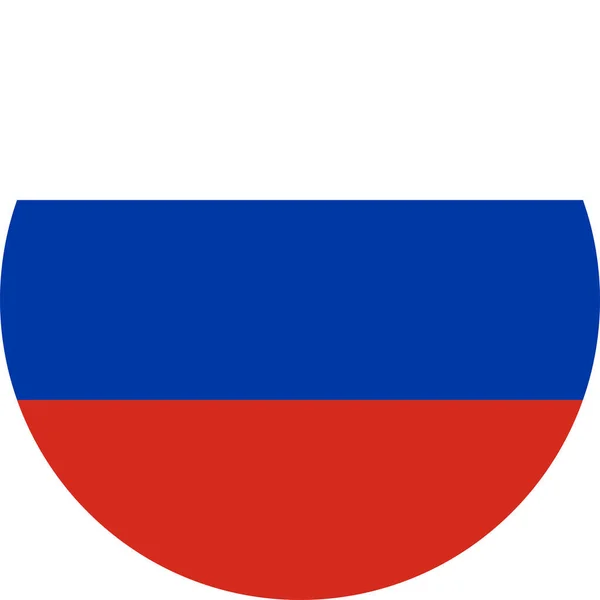 Rotonda Bandiera Nazionale Russa Russia Europa — Vettoriale Stock