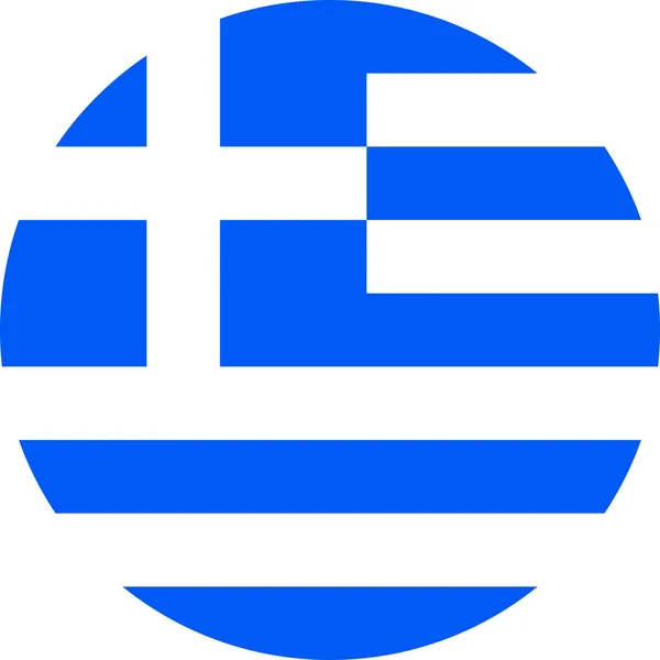 Giro Bandiera Nazionale Greca Della Grecia Europa — Vettoriale Stock