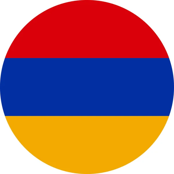 Runt Armeniens Nationella Flagga Europa — Stock vektor