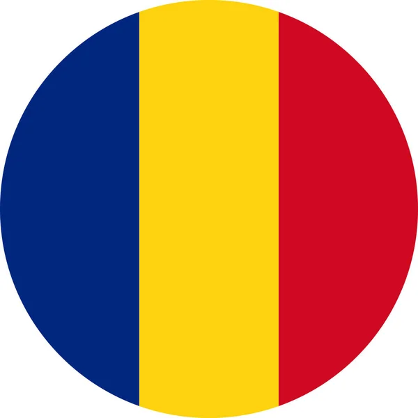 Alrededor Bandera Nacional Rumania Europa — Vector de stock