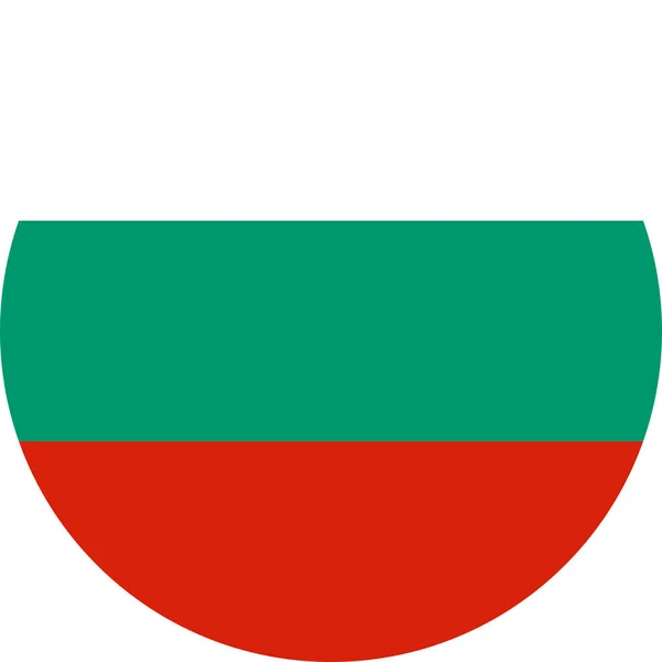 Rond Drapeau National Bulgare Bulgarie Europe — Image vectorielle