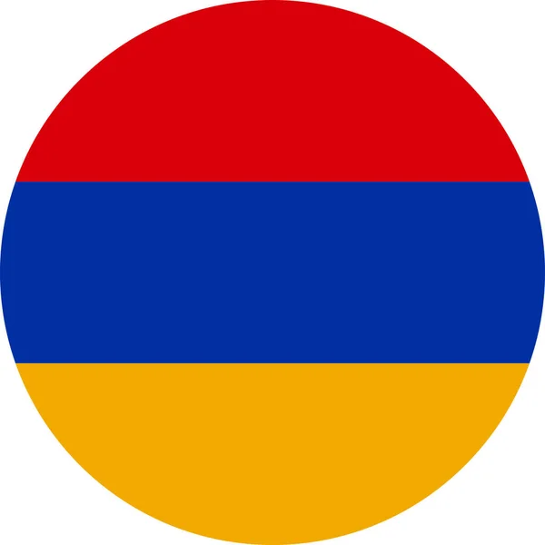 Runde Armenische Nationalflagge Von Armenien Europa — Stockfoto