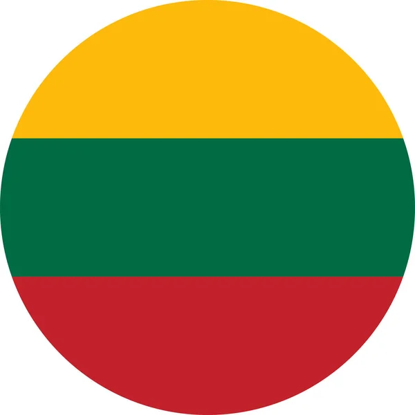 Rotonda Bandiera Nazionale Lituana Della Lituania Europa — Foto Stock