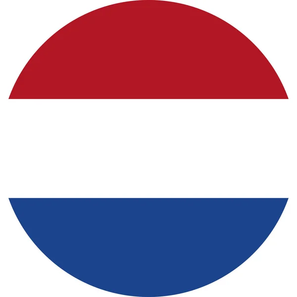 Ronde Nederlandse Vlag Van Nederland Europa — Stockfoto