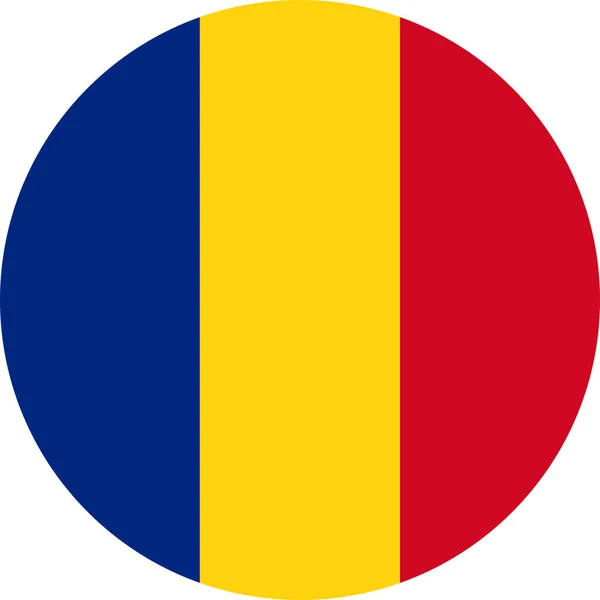 Круглый Румынский Национальный Флаг Румынии Европы — стоковое фото